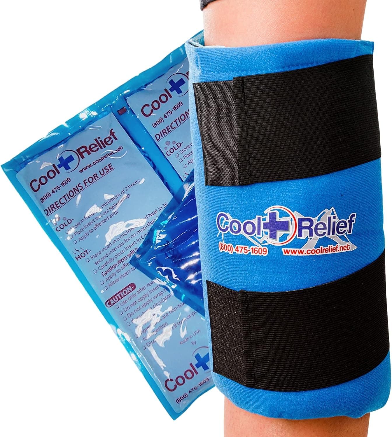 Cool Relief Soft Gel Knee Ice Wrap, Cold Therapy Compression Ice Pack, Universal Size